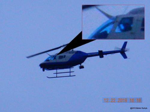 The helicopter flew down so low that I had a stare-down with the pilot who appeared extremely angry that I held my ground and photographed him as he continually violated FAA regulations in order to harass me. Pasadena PD denied the aircraft was ever here.