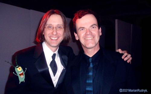 Here I am with "Mr. Lawrence" who voices Plankton on the famous SpongeBob cartoon TV series, on the red carpet at the 2009 Annie Awards, where once again, I was one of the official  Animation Judges for the Visual Effects category.

(c)2009MarianRudnyk