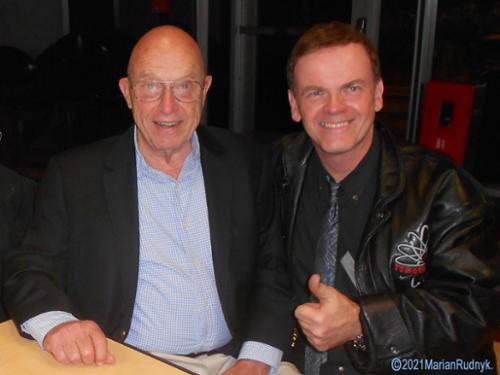 Here I am with my other former boss, John Casani, on Nov. 16, 2017 at the exclusive Voyager Mission 40th Anniversary event held at Northrop. Casani was Project Manager on Voyager (as well as later for Galileo, Cassini & Prometheus).

(c)2017MarianRudnyk